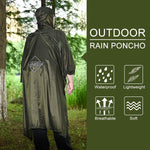 Hooded Rain Poncho, Silnylon Rain Coat Versatile Survival Shelter Waterproof Breathable Lightweight Poncho | PrepWiseGear