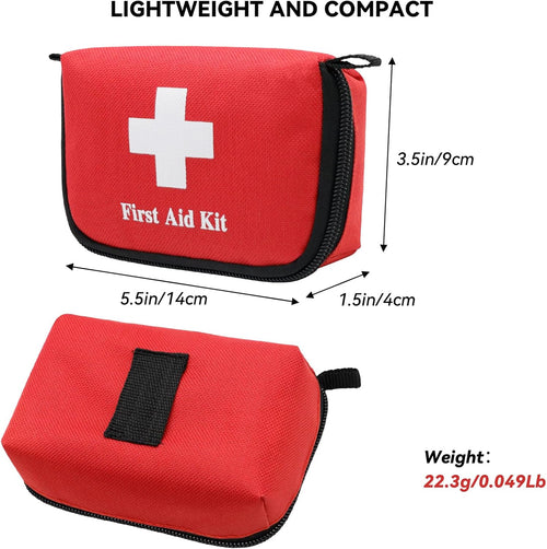 6Pcs Mini Empty First Aid Bag, 5.5X3.5X1.5 Inches Small First Aid Kit, Emergency Medical Essentials Pouch Bag for Travel, Car, Home, Office, Camping, Outdoors, Hiking (Bag Only) | PrepWiseGear
