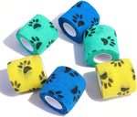 Self Adhesive Vet Wrap for Pets - Cohesive Bandage for Dog Cat Horse Wound Care, No Stick to Fur First Aid Bandage Stop Bleeding Prevent Licking, Flexible Paw Leg Tail Protector