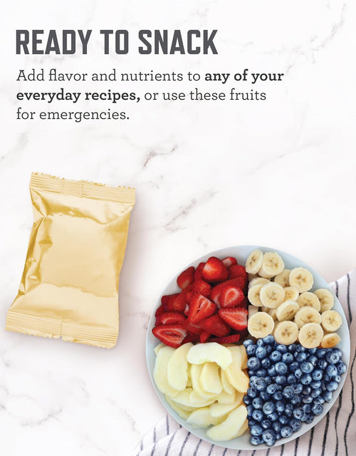 Emergency Food Supply - 120 Servings Fruit Bucket, Nutritious Meals, Dehydrated & Freeze Dried Food for Backpacking, Camping Essentials & Disaster Prepping Supplies, up to 25 Year Shelf Life | PrepWiseGear