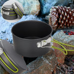Camping Cookware Set Camping Gear Campfire Utensils Non-Stick Cooking Equipment Lightweight Stackable Pot Pan Bowls with Storage Bag for Outdoor Hiking | PrepWiseGear
