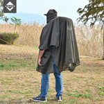 Hooded Rain Poncho, Silnylon Rain Coat Versatile Survival Shelter Waterproof Breathable Lightweight Poncho | PrepWiseGear