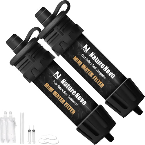 Mini Water Filter  Portable Emergency Water Filtration System Hiking Camping Straw Survival Gear Emergency Preparedness | PrepWiseGear