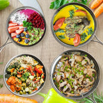 18/8 Stainless Steel Camping Cook Pot Set of 4 Pcs, Camping Messware Kit, Camping Cooking Set, Backpacking Camping Cookware, Picnic Camping Cooking Mess Kit