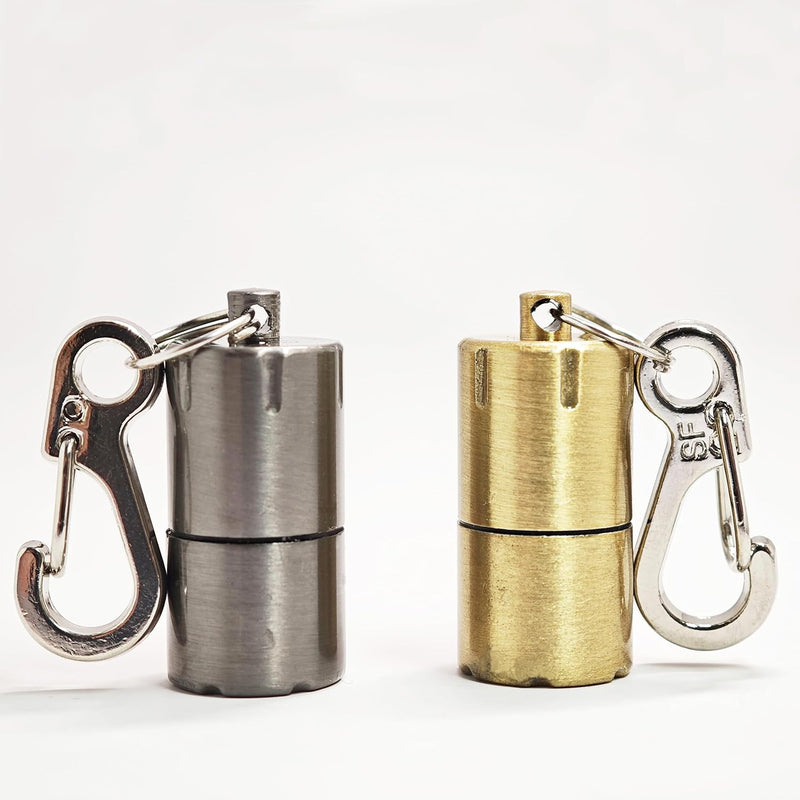 2 Pack Black Gold Keychain Peanut Lighter EDC Mini Waterproof Lighter for Fire Starter Survival Emergency Use Fluid Not Included | PrepWiseGear