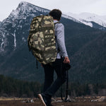 55L Large Duffle Bag, 3-In-1 Tactical Backpack MOLLE Pack for Sports, Gym, Outdoor, Woodland