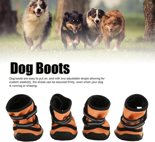 Dog Boots for Dogs, Non Slip Waterproof Dog Shoes for Outdoor, Protectors for Medium to Large Dogs Dogs Paws Protectors Winter Snowy Day Outdoor Walking, Indoor Hardfloors