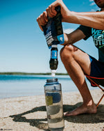 Products SP129 Squeeze Water Filtration System W/ Two 32-Oz Squeeze Pouches, Straw, and Hydration Pack Adapter | PrepWiseGear