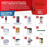 First My Family All-In-One Premium 1-Person, 72-Hour Bug Out Bag for Earthquakes, Floods, Tsunamis and Other Emergencies and Disasters. Be Safe, Be Prepared. | PrepWiseGear