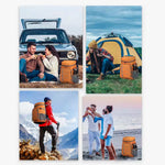 32 L. Leakproof Soft Backpack Cooler Bag for Camping Hiking, Orange | PrepWiseGear
