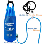 Gravity-Fed Water Bag for Sawyer Survival Water Filter Straw, 1.5 Gal Large Gravity Water Bladder Compatible with Lifestraw and Other Water Filter Straw, Foldable, Bpa-Free (6L) | PrepWiseGear