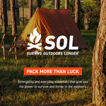 Survive Outdoors Longer 90% Emergency Bivvy - Comes with Survival Whistle & Tinder Paracord Drawstring - Add to Emergency Kit & Hiking Gear - Waterproof, Windproof & Tear-Resistant | PrepWiseGear