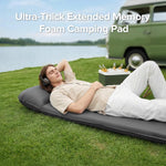 Self-Inflating Sleeping Pad for Camping, 3" Ultra-Thick Outdoor Camping Mat with Pillow & 9.5 R-Value, Insulated All-Season Foam Camping Mattress for Camping Travel Tent Car