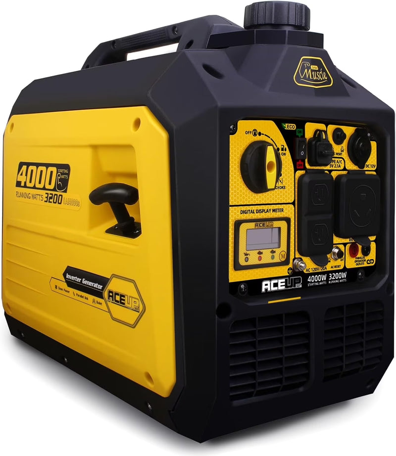 4000 Watt Portable Inverter Generator, Gas Powered Generator Quiet for Home, 3500W Rv-Ready, EPA Compliant | PrepWiseGear