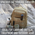 Fast Mover Tactical Backpack - Outdoor Hiking Pack for EDC Essential Gear (Red) | PrepWiseGear