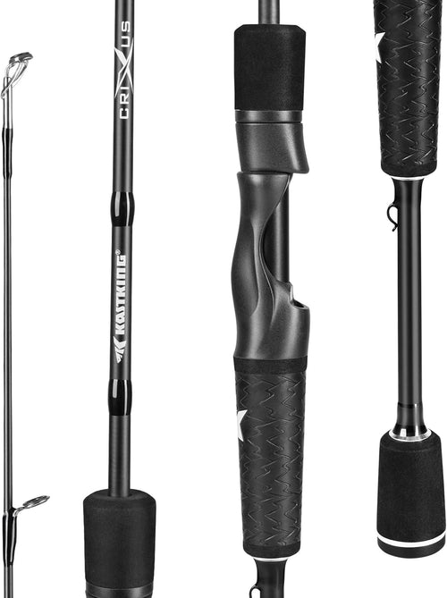Crixus Fishing Rods,Im6 Graphite Spinning Rod & Casting Rod W/Zirconium Oxide Ring Stainless Steel Guides, Superpolymer Handle | PrepWiseGear