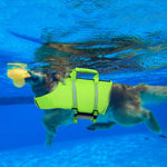 Dog Life Jacket,Dog Life Vest for Swimming,Xs Dog Swim Vest,Lightweigth Adjustable Reflective Puppy Pet Float Life Preserver Vest with Back Zip,Rescue Handle,Metal Hook (Green XS)