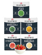 Emergency Food Supply - 120 Servings Fruits and Vegetables Survival Kit Boxes, Dehydrated Meals & Freeze Dried Prepper Food for Backpacking & Camping Essentials, up to 25 Year Shelf Life | PrepWiseGear