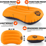 Compressible Inflatable Camping Pillow - Backpacking & Beach Use, Multiple Colors, Ergonomic Neck & Lumbar Support | PrepWiseGear