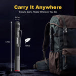 Rechargeable Pen Light, Dual Power Flashlight with USB-C Charging or AAA Backup, Pocket Pen Light for Inspection, Work & Everyday Use