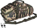 55L Large Duffle Bag, 3-In-1 Tactical Backpack MOLLE Pack for Sports, Gym, Outdoor, Woodland