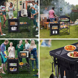 Customer photo of Folding Camping Kitchen Station with Grill Stand
