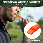 Emergency Survival Tent Life Shelter - 2 Person Mylar Emergency Shelter Tube Tent with Emergency Whistle & Paracord, All-Weather Essential Survival Gear for Camping, Hiking & Survival Kits | PrepWiseGear