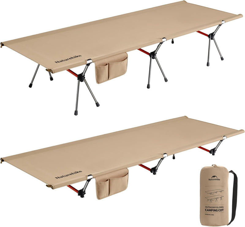 Armywild Folding Camping Cot, Height Adjustable Ultralight Backpacking Cot, Portable Camping Bed for Camping Hiking Travel Home
