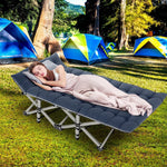 Set of 2 Folding Camping Cot, Sleeping Cot Bed, Tent Cot with Mattress, Carry Bag, Extra Wide Sturdy, Heavy Duty Holds up to 880 Lbs, Lightweight, Comfortable for Outdoor&Indoor
