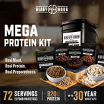 Mega Protein Kit with Real Freeze-Dried Meat (72 Servings), Freeze-Dried Chicken and Beef, Survival Food Storage, Emergency Preparedness, Emergency Prepper Kit, 30-Year Shelf Life Food | PrepWiseGear