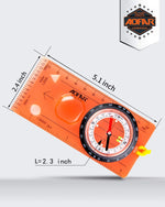 Orienteering Compass for Kids, Lightweight and Portable, Survival Compass for Navigation, Backpacking, Camping, Hiking, and Hunting | PrepWiseGear