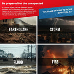 First My Family All-In-One Premium 2-Person Emergency Survival Kit | Hurricane & Earthquake Preparedness Supplies | Disaster Backpack with 72-Hour Survival Gear, First Aid, and More | PrepWiseGear