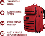 Fast Mover Tactical Backpack - Outdoor Hiking Pack for EDC Essential Gear (Red) | PrepWiseGear