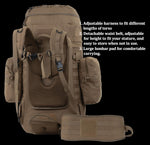75L Tactical Backpack with Internal Frame, MOLLE, and Hydration System | PrepWiseGear