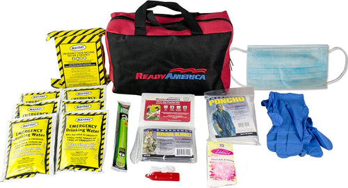 72 Hour Emergency Kit, 1-Person, 3-Day Tote, Includes First Aid Kit, Survival Blanket, Emergency Food, Portable Disaster Preparedness Go-Bag for Earthquake, Fire, Flood | PrepWiseGear