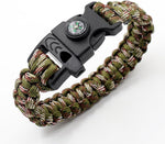 8 Pack Emergency Survival Bracelet with Whistle and Compass,Survival Kit,Wildness Emergency Survival Kit for Camping,Outdoor Travel, Hiking | PrepWiseGear