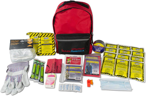 Tornado Emergency Kit 2-Person, 3-Day Backpack, Includes Emergency Food, Water, First Aid Kit, Survival Blanket, Safety Goggles, Portable Disaster Preparedness Go-Bag | PrepWiseGear