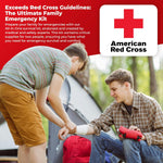 First My Family All-In-One Premium 2-Person Emergency Survival Kit | Hurricane & Earthquake Preparedness Supplies | Disaster Backpack with 72-Hour Survival Gear, First Aid, and More | PrepWiseGear