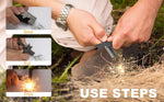 Fire Starter Magnesium Flint Tools Waterproof Emergency Matches, 4 Pack | PrepWiseGear