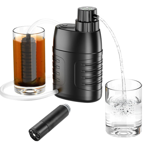 Electric Portable Water Purifier Survival, 0.01 Micron 6-Stage Water Purification System Water Filter for Outdoor Camping Backpacking Hiking Travel Emergency, One Extra Filter Included | PrepWiseGear