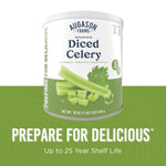 Dehydrated Diced Celery Emergency Food Supply, 73 Servings, 25 Year Shelf Life, Great for Cooking and Snacks - Dehydrated Meals, Survival Food Camping Essentials Can | PrepWiseGear