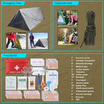 Survival Kit, Gifts for Fathers Day Men, Women, 251Pcs Emergency Survival Gear and Supplies Equipment, First Aid Kit with Crossbody Bag, Camping Essentials for Earthquake, Hiking, Outdoor Adventure | PrepWiseGear