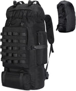 70L Camping Hiking Backpack with Rain Cover, Waterproof Molle Rucksack for Men, Backpacking Backpack for Trekking Climbing Outdoor