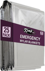 Emergency Mylar Blanket Pack of 25 Lightweight Thermal Reflective Survival Blanket First Aid Disaster Preparedness Camping Vehicle Bug Out Bag Emergency Supply Gear