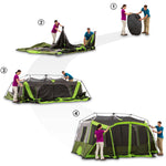 14' X 13.5' 9 Person 2 Room Instant Cabin Tent with Screen Room, 40.8 Lbs | PrepWiseGear