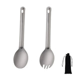 Titanium Camping Spork Spoon Portable Lightweight Outdoor Utensil for Picnic Camping Hiking Camping Equipment