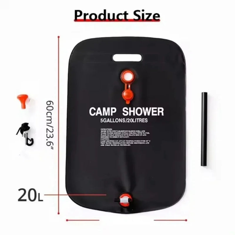 Car Camping Equipment, Shower Water Bag, Picnic Water Storage Bag, Shower Water Bag, Outdoor Camping Folding Water Bag | PrepWiseGear