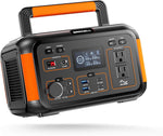 500W Portable Power Station 444Wh Solar Generator with 110V Pure Sine Wave AC Outlet/Pd60W, 1000W Peak Power Station for Camping Trip RV Outdoor Home Emergency Backup & Solar Powered