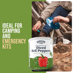Dehydrated Diced Bell Peppers Emergency Food Supply, 113 Servings, 25 Year Shelf Life, Red and Green Peppers - Dehydrated Meals, Survival Food Camping Essentials Can | PrepWiseGear
