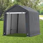 6.5 Ft. X 8 Ft. Gray Portable Outdoor Storage Shelter | PrepWiseGear